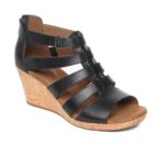 Rockport Briah Gladyatör Sandalet Siyah Deri