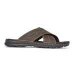 Rockport Darwyn çapraz Bant Slayt Sandal Kahverengi Ii Deri - Görsel 2