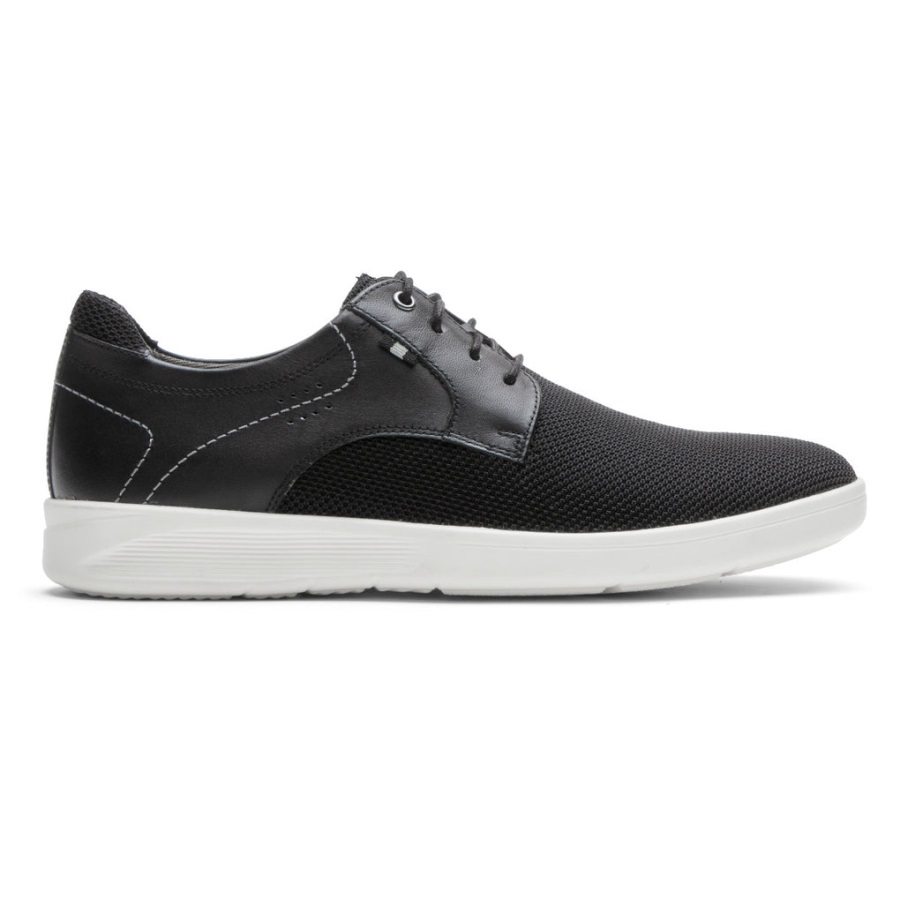 Rockport Erkek Caldwell Düz Burunlu Oxford Siyah örgü Deri - Görsel 2