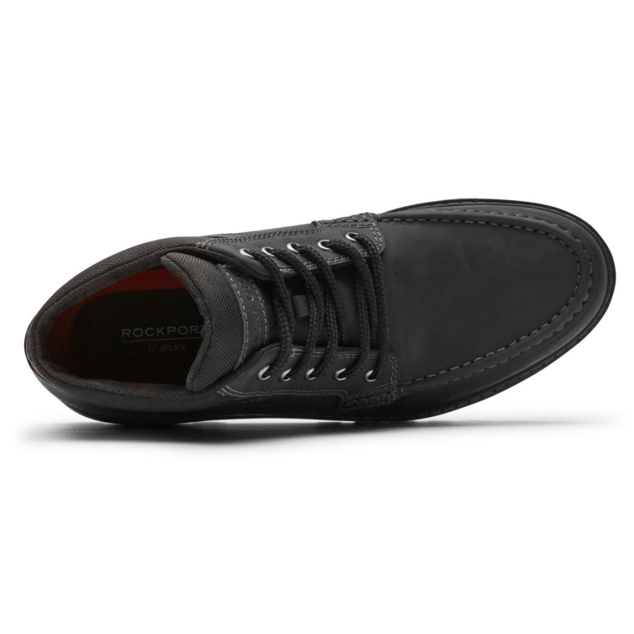 Rockport Erkek Hava Koşullarına Hazır Moc çizme-su Geçirmez Siyah Lea - Görsel 4