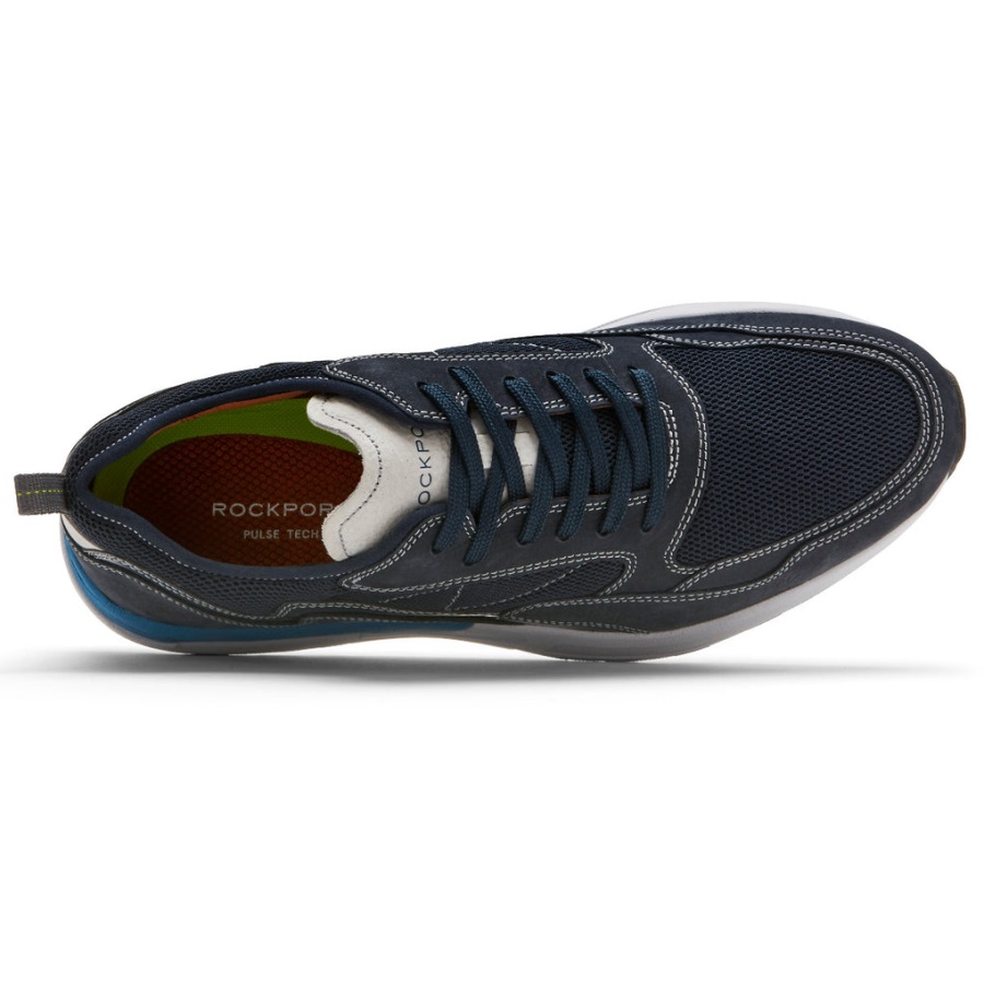 Rockport Erkek Pulsetech Spor Ubal Spor Ayakkabı Lacivert Nubuk Ağ - Görsel 4