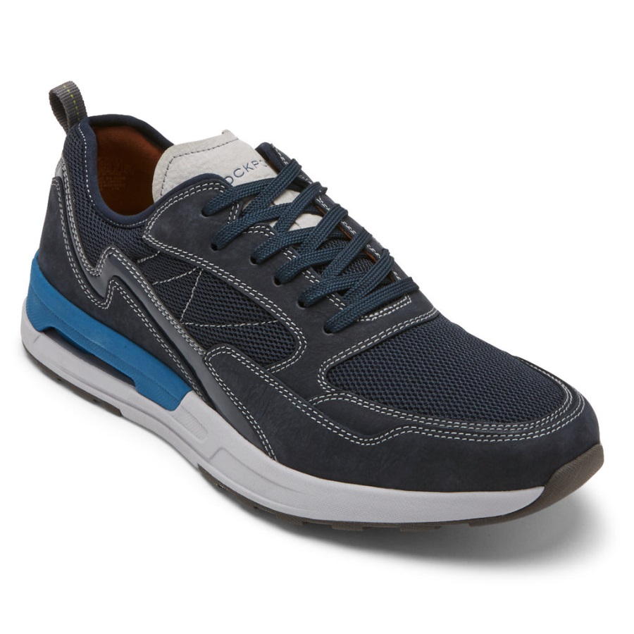 Rockport Erkek Pulsetech Spor Ubal Spor Ayakkabı Lacivert Nubuk Ağ - Görsel 1