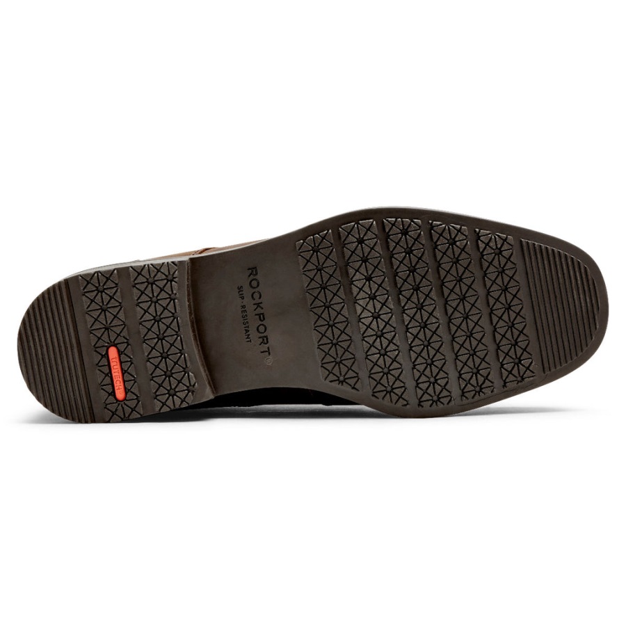 Rockport Erkek Robinsyn Su Geçirmez Düz Burunlu Oxford Bronz çılgın At - Görsel 3