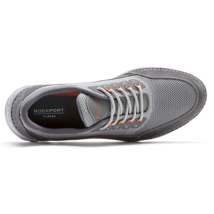 Rockport Erkek Rocsports Spor Ayakkabı Gri örgü Süet - Görsel 4