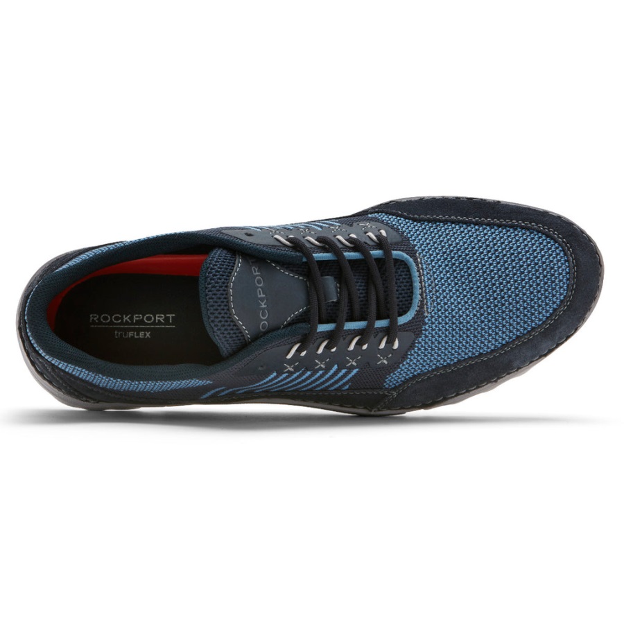 Rockport Erkek Rocsports Spor Ayakkabı Lacivert örgü Süet - Görsel 4