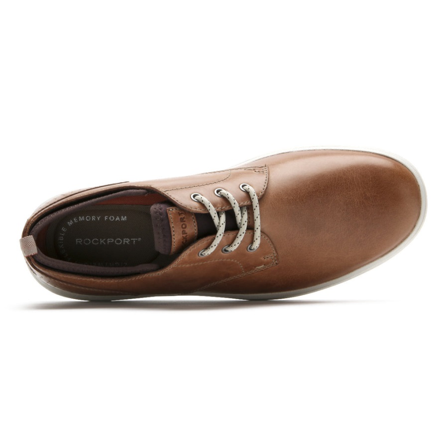 Rockport Erkek Tohumları Düz Ayak Oxford Boston Ten Rengi Deri - Görsel 4