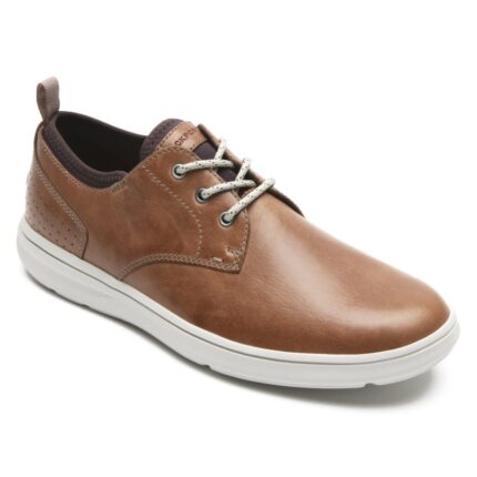 Rockport Erkek Tohumları Düz Ayak Oxford Boston Ten Rengi Deri