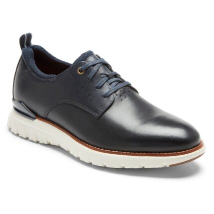 Rockport Erkek Toplam Hareket Spor Düz Burunlu Oxford Yeni Elbise Maviler