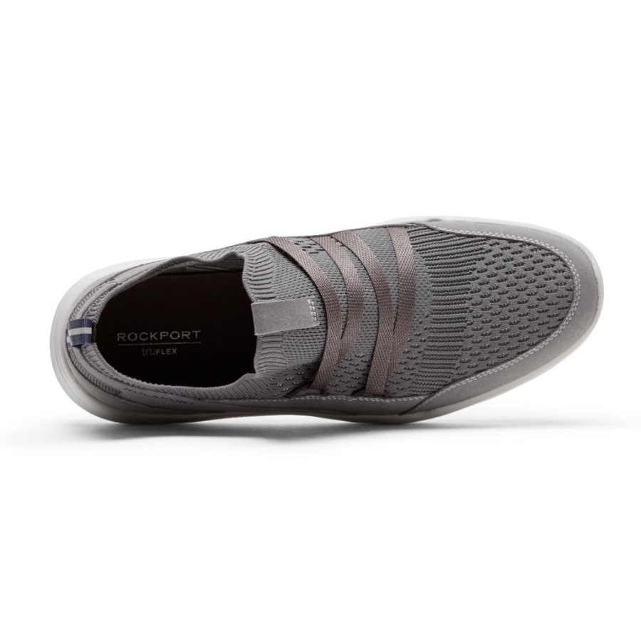 Rockport Erkek Truflex Evrim çamurluk Geçmeli Spor Ayakkabı çelik Gri - Görsel 4