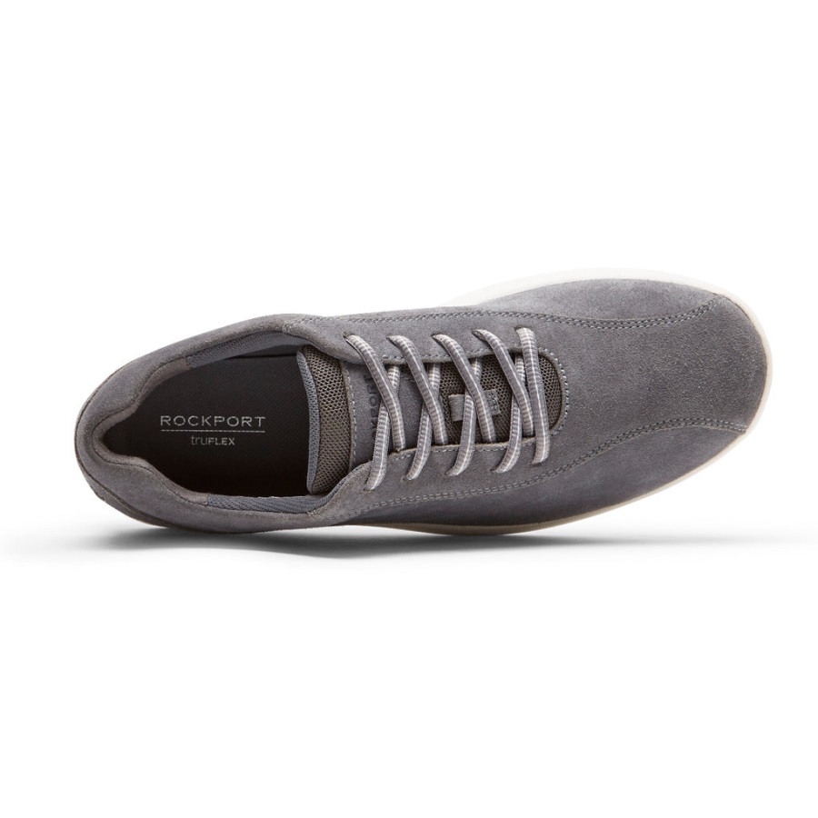 Rockport Erkek Truflex Fly Taconic Spor Ayakkabı çelik Gri Süet - Görsel 4