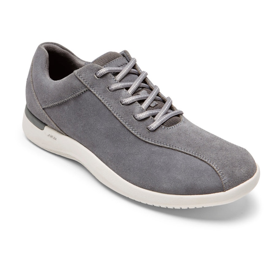 Rockport Erkek Truflex Fly Taconic Spor Ayakkabı çelik Gri Süet - Görsel 1