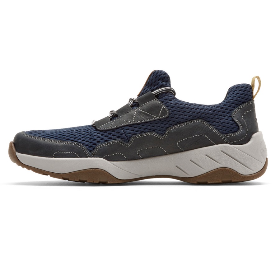 Rockport Erkek Xcs Ladin Tepe Slip-on Spor Ayakkabı Yeni Elbise Blues Deri örgü - Görsel 5