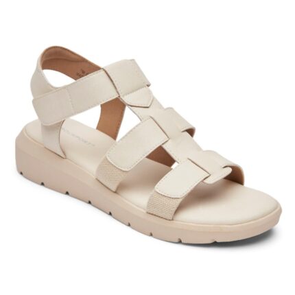 Rockport Kadın Abbie T-kayış Sandalet Vanilya