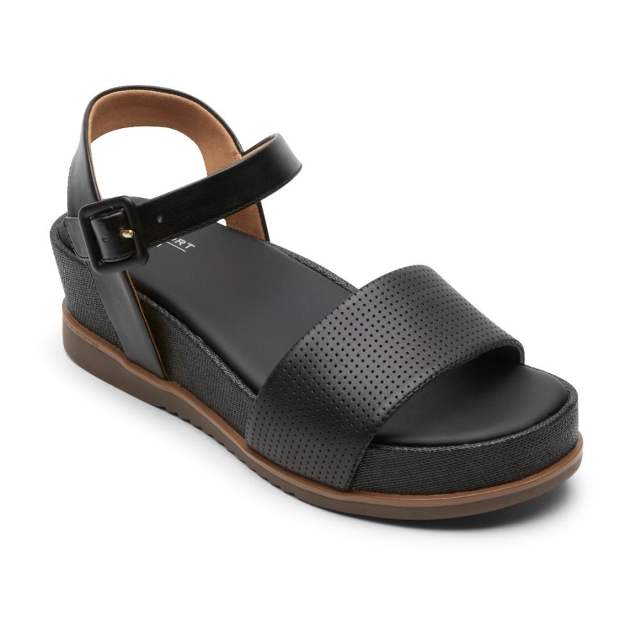 rockport_kadin_delanie_sandalet_siyah.jpg Rockport Kadın Delanie Sandalet Siyah - Görsel 1