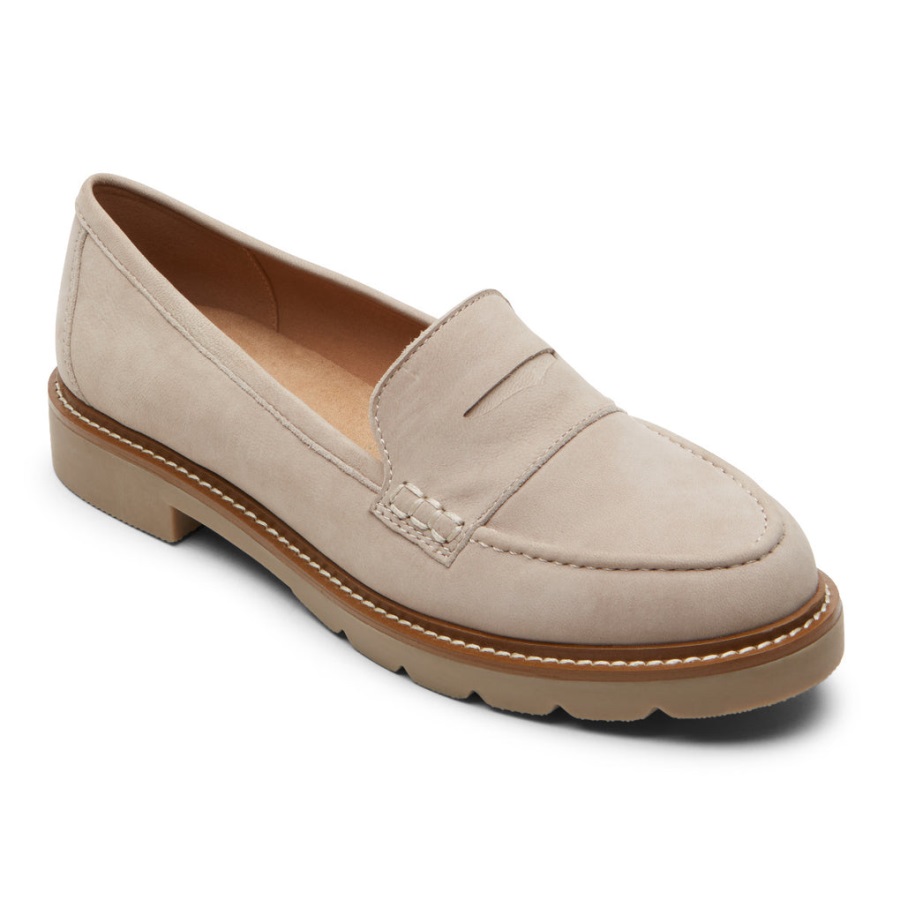 rockport_kadin_kacey_kurus_mokasen_taupe_nubuk.jpg Rockport Kadın Kacey Kuruş Mokasen Taupe Nubuk - Görsel 1