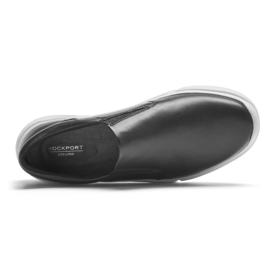 Rockport Kadın R-evolution Yıkanabilir Slip-on Spor Ayakkabı Siyah Yıkanabilir W Beyaz Taban - Görsel 4