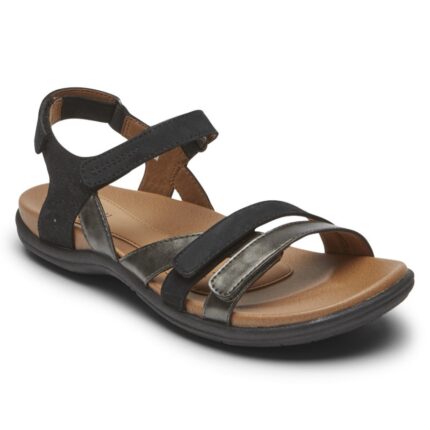 Rockport Kadın Rubey 3 Askılı Sandalet Siyah