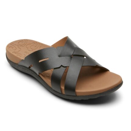 Rockport Kadın Sırt Dokuma Slayt Siyah