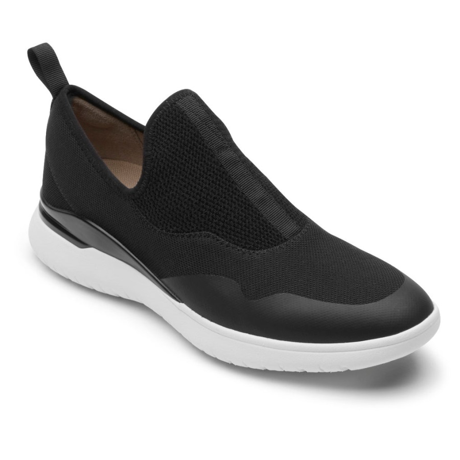 Rockport Kadın Toplam Hareket Sporu örgü Slip-on Siyah Eko - Görsel 1