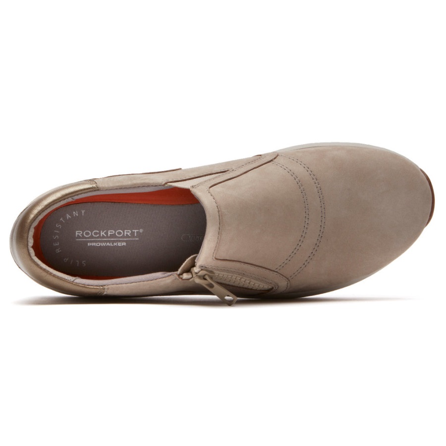 Rockport Kadın Trustride Prowalker Slip-on Spor Ayakkabı Boz Kahverengi - Görsel 4